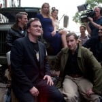 Quentin Tarantino with the background players