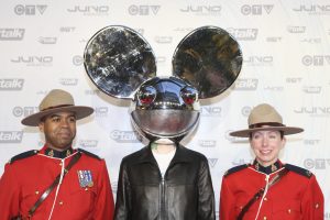 Deadmau5 on the Juno Awards red carpet