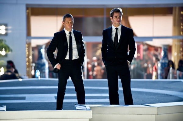 Tom Hardy and Chris Pine in This Means War Tom Hardy and Chris Pine in This Means War