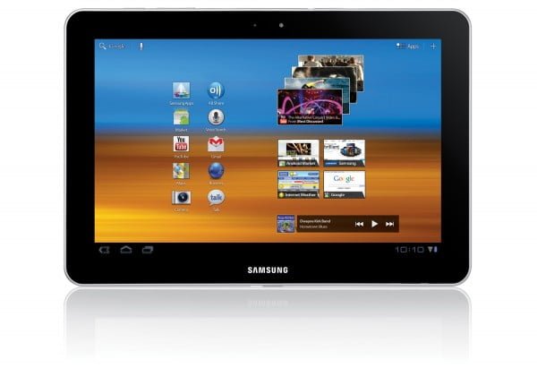 Closeup on Samsung Galaxy Tab 10.1