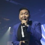Psy sings for the cameras