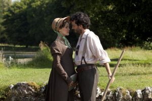 Keri Russell and Bret Mckenzie in Austenland
