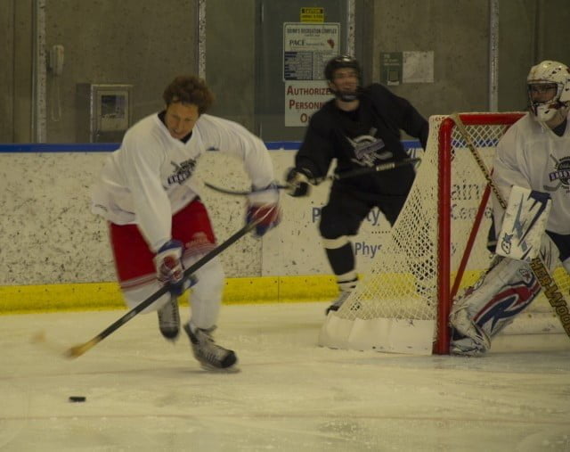 Ron Duguay steals the puck