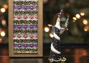 Slim Dotted Santa Christmas Tree Ornament