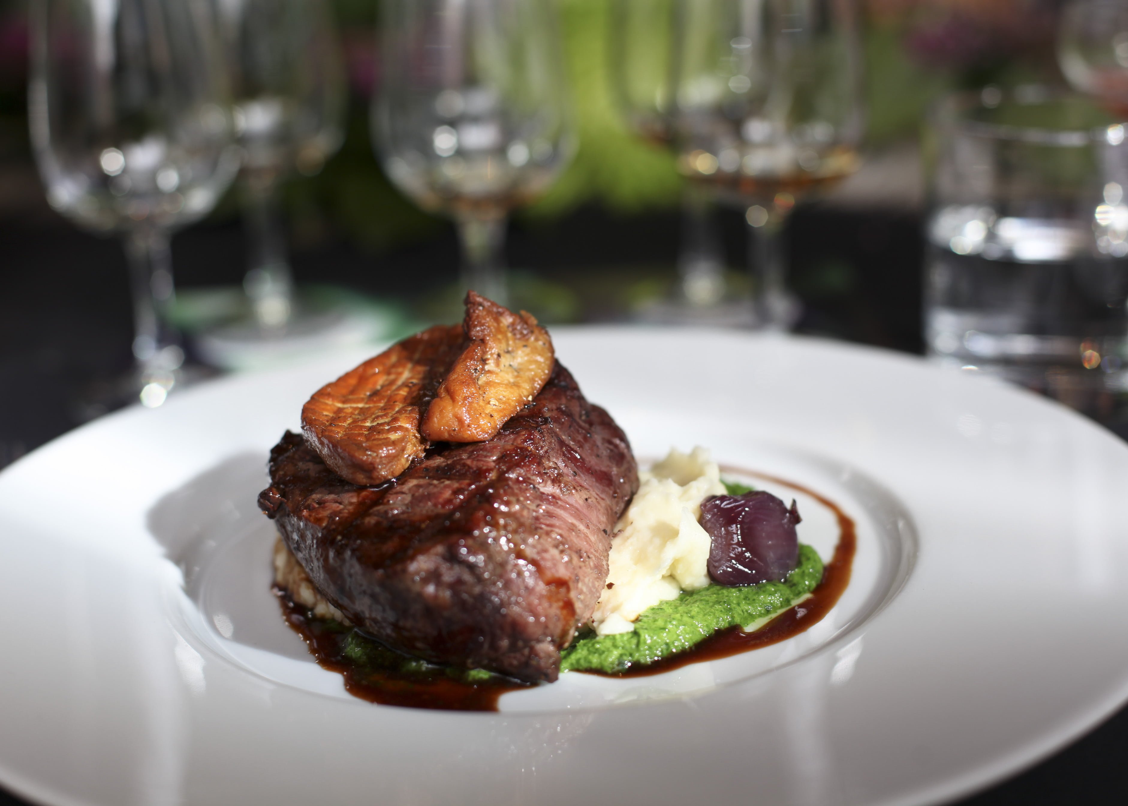 Tenderloin topped with foie gras
