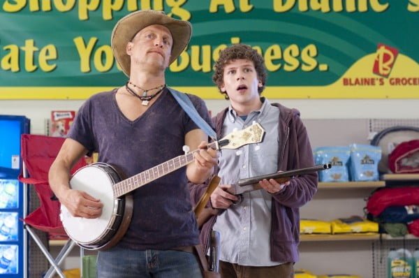 Woody Harrelson and Jesse Eisenberg in a scene from Zombieland