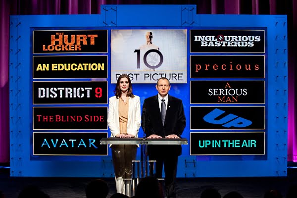 Anne Hathaway and Academy President Tom Sherak announce the 2010 nominees