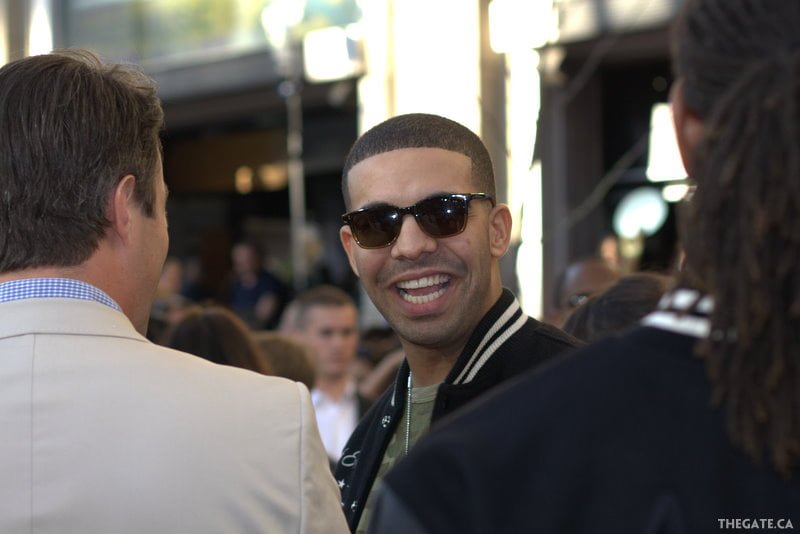 A candid shot of Drake