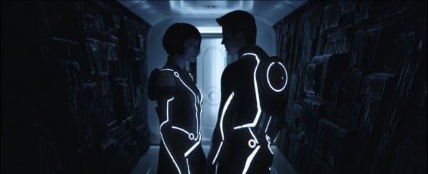 Olivia Wilde and Garrett Hedlund in Tron Legacy