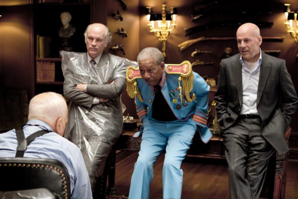John Malkovich, Morgan Freeman and Bruce Willis in Red