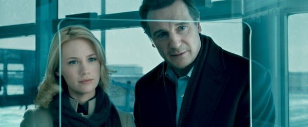 January Jones and Liam Neeson in Unknown