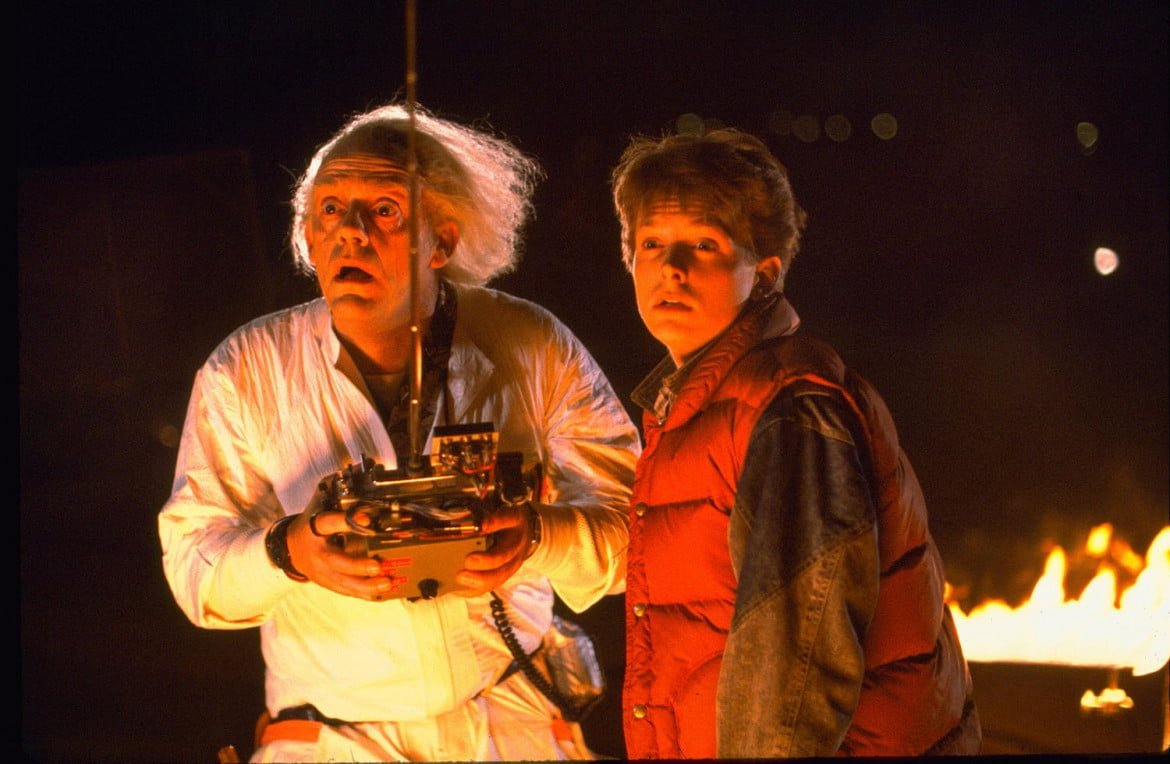 Christopher Lloyd and Michael J. Fox in Back to the Future