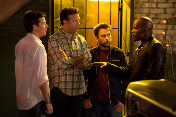 Jason Bateman, Jason Sudeikis, Charlie Day and Jamie Foxx in Horrible Bosses