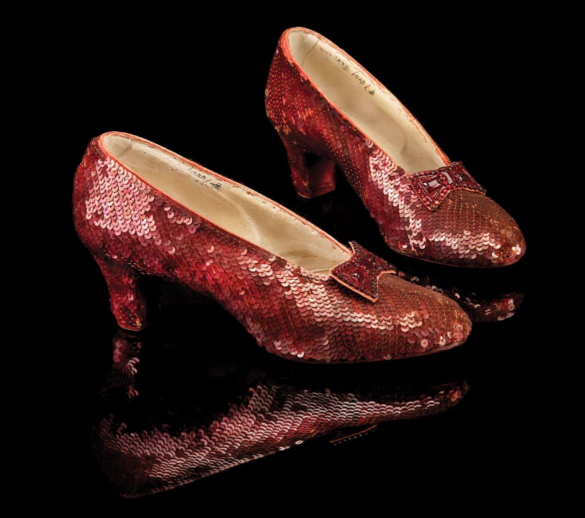 Ruby red slippers from Wizard of Oz