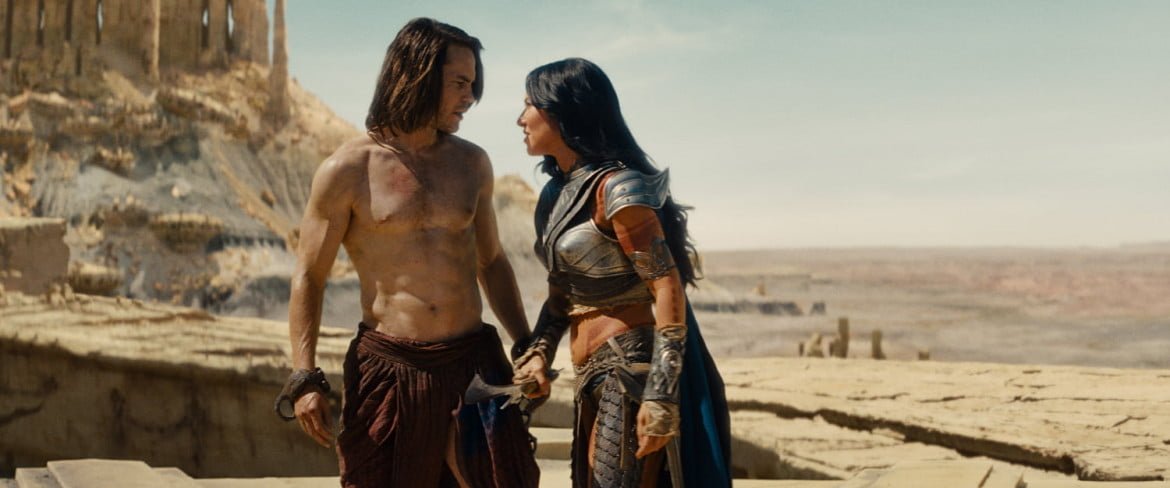 Taylor Kitsch and Lynn Collins in Disney's John Carter