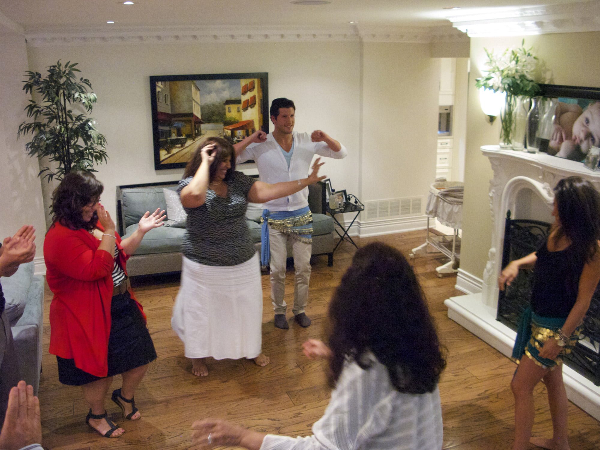 Belly-dancing with Gabrielle’s family Belly-dancing with Gabrielle's family