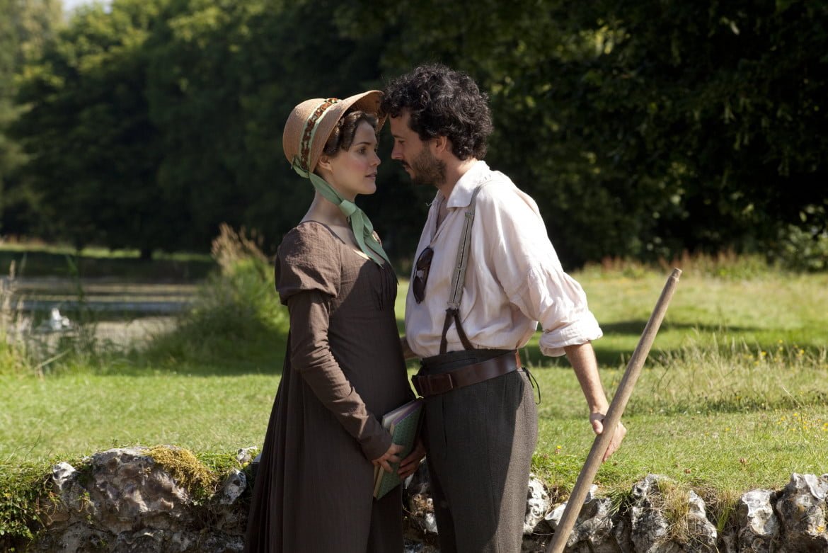 Keri Russell and Bret Mckenzie in Austenland