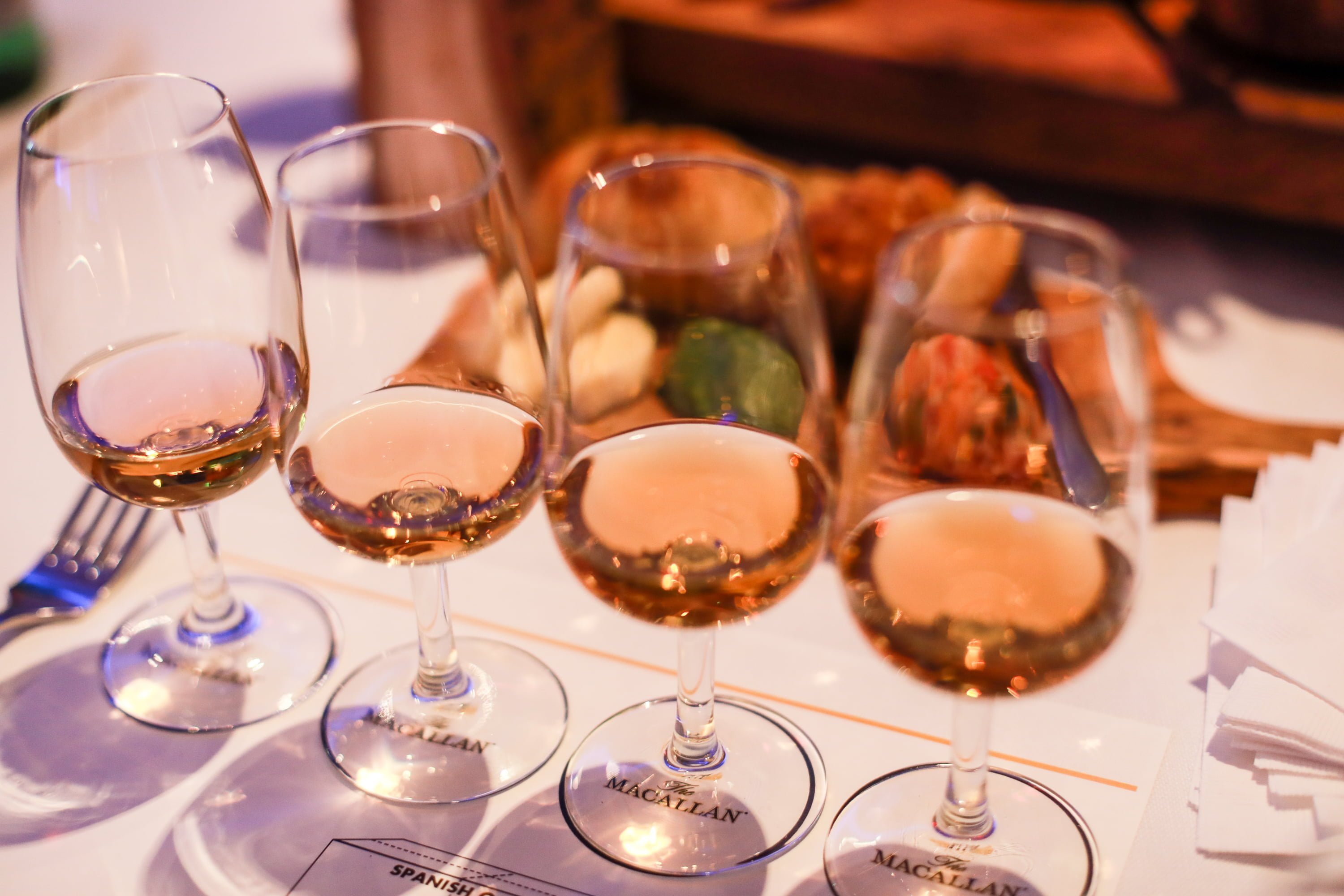 The Macallan whisky samples