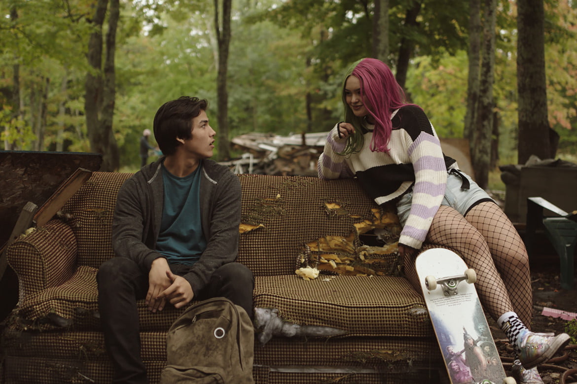 Joel Oulette as Jared and Anna Lambe as Sarah in Trickster