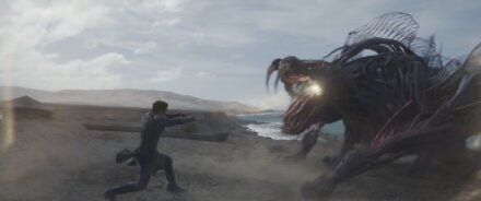 Kumail Nanjiani as Kingo, battling a Deviant