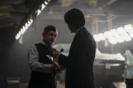 Andy Serkis and Robert Pattinson in The Batman