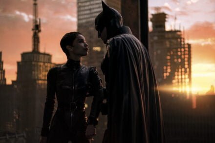 Zoë Kravitz and Robert Pattinson in The Batman