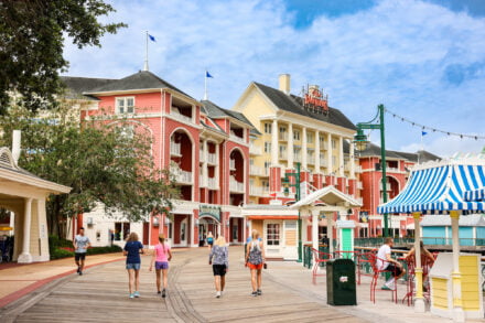 The boardwalk at Disney's Boardwalk Inn Resort