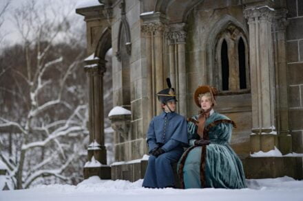 Harry Melling as Edgar Allen Poe and Lucy Boynton as Lea Marquis