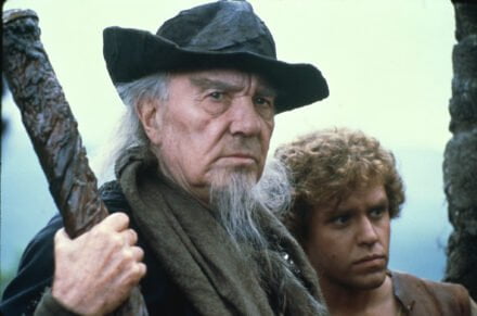 Ralph Richardson as Ulrich of Cragganmore and Peter MacNicol as Galen Bradwarden