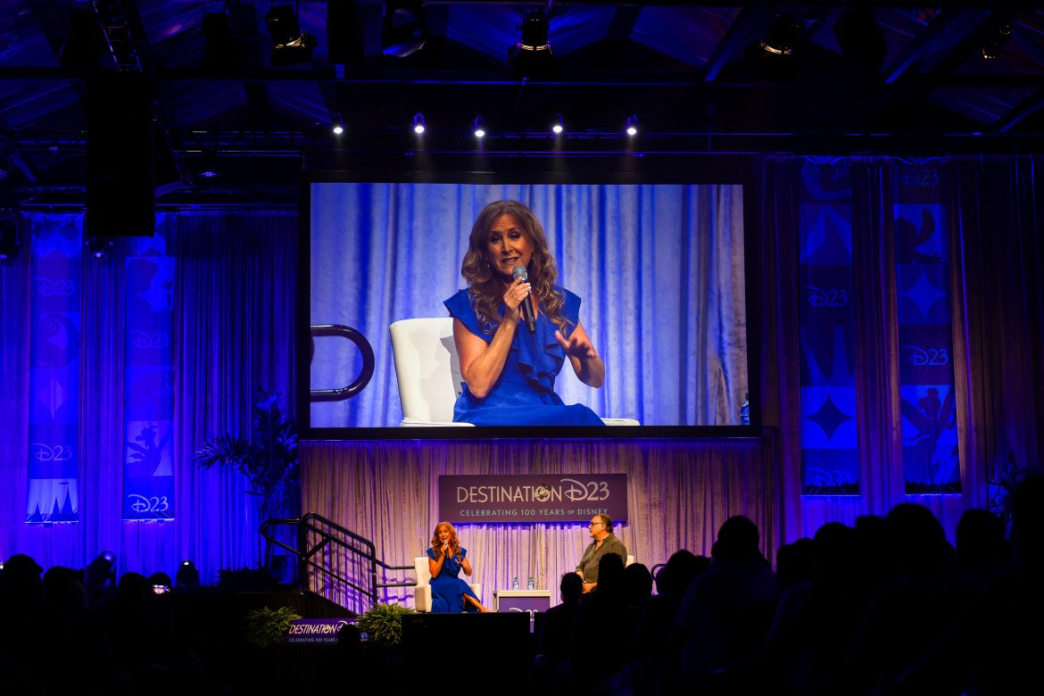 Jodi Benson and Don Hahn at Destination D23