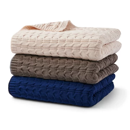 Fairmont Cable Knit Throw Blanket