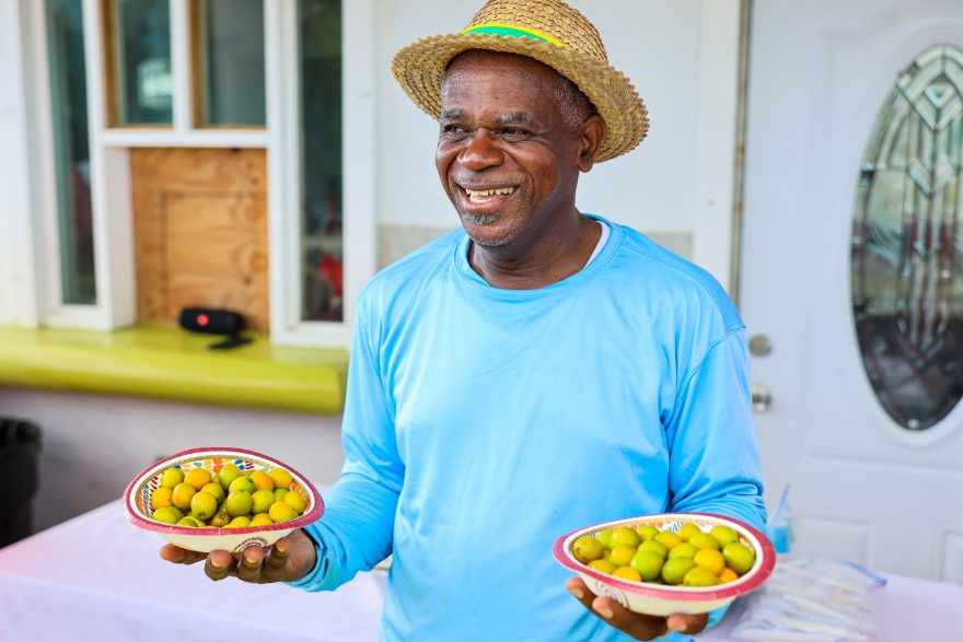 A farmer in Middle Caicos