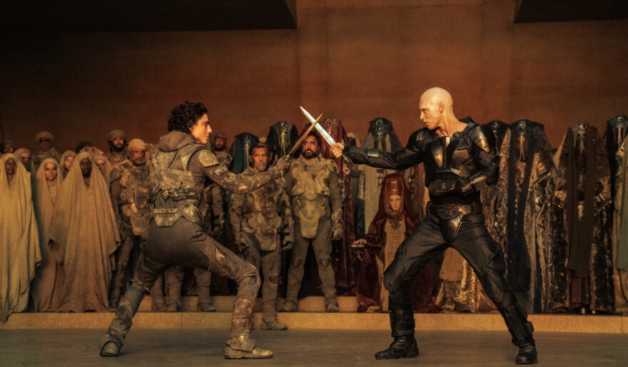 Timothée Chalamet and Austin Butler in Dune: Part Two