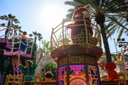 Turning Red at the Better Together: A Pixar Pals Celebration parade
