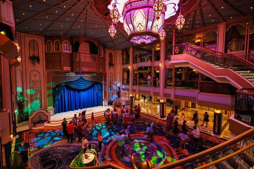 The Grand Hall on the Disney Treasure