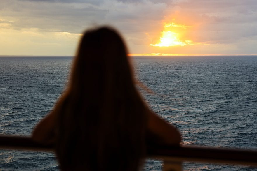 Sunset on the Disney Treasure