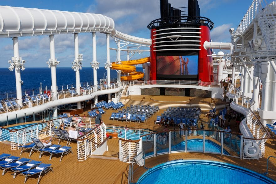 The main deck on the Disney Treasure