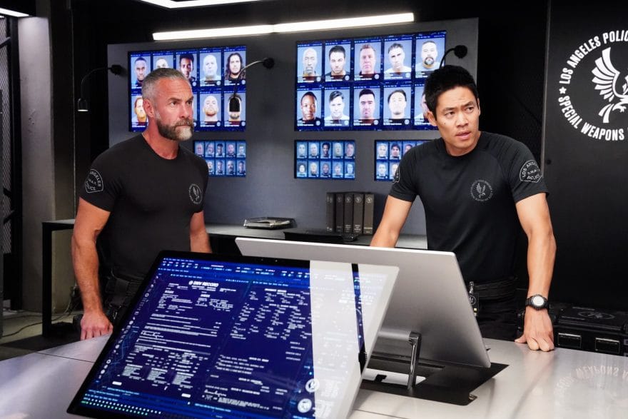 Patrick St. Esprit Commander Robert Hicks and David Lim as Victor Tan