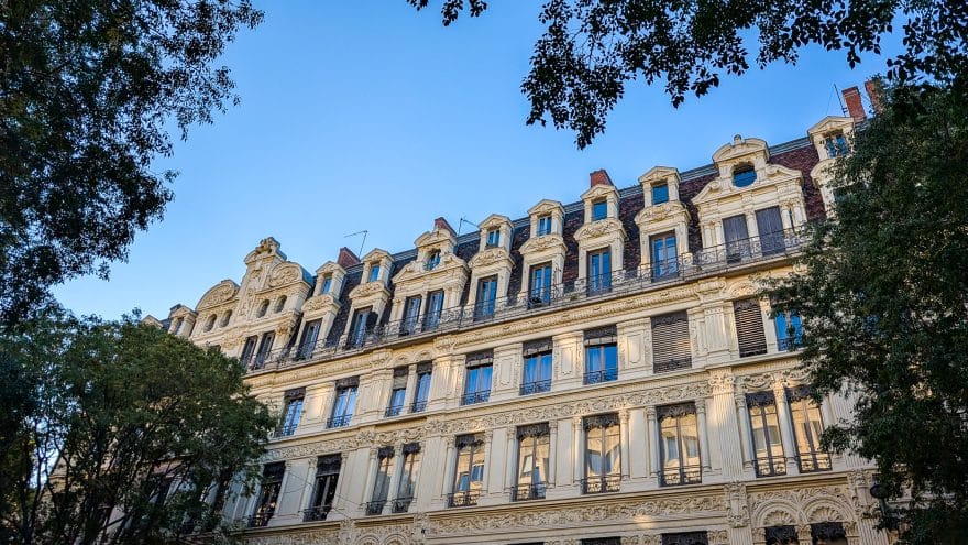 Classic, French architecture on the streets of Presqu'île