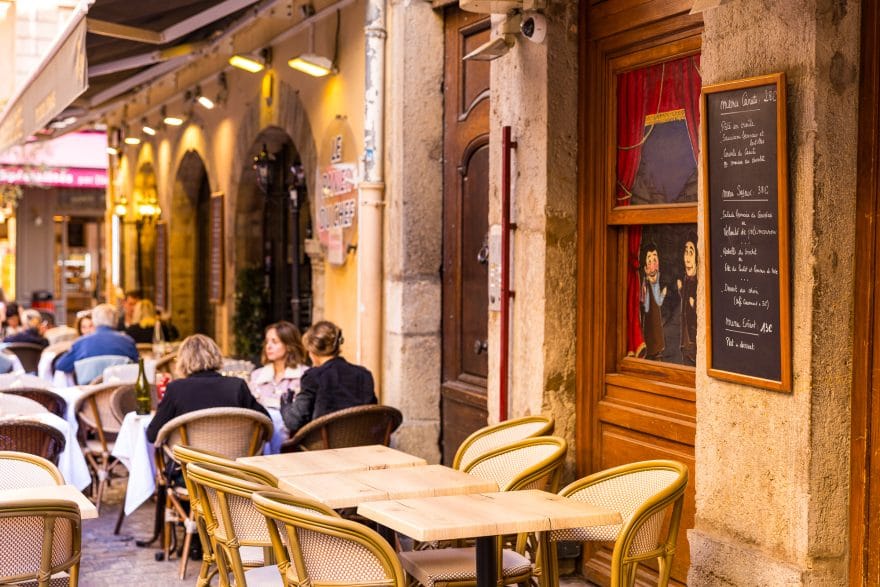 A restaurant in Lyon's Vieux Lyon