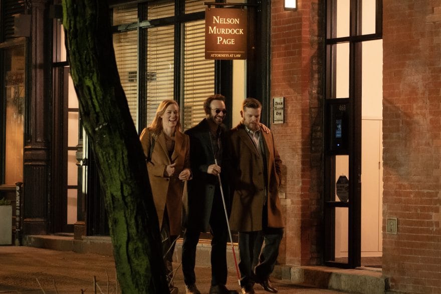 Deborah Ann Woll, Charlie Cox, and Elden Henson
