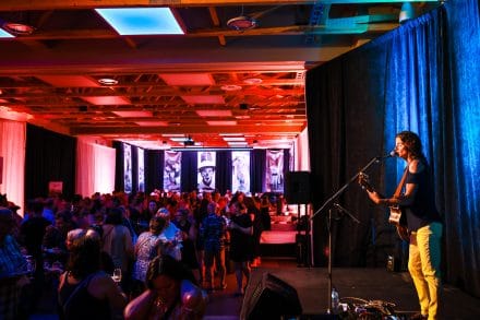 Tina Gautreau performing at Corks and Claws