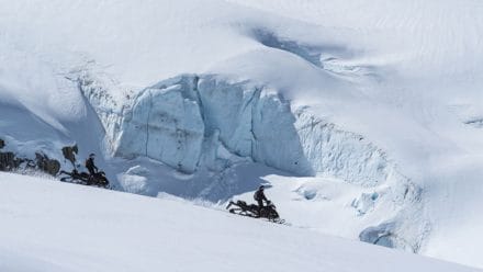Guests on the Pemberton Ice Cap with Headline Mountain Holidays