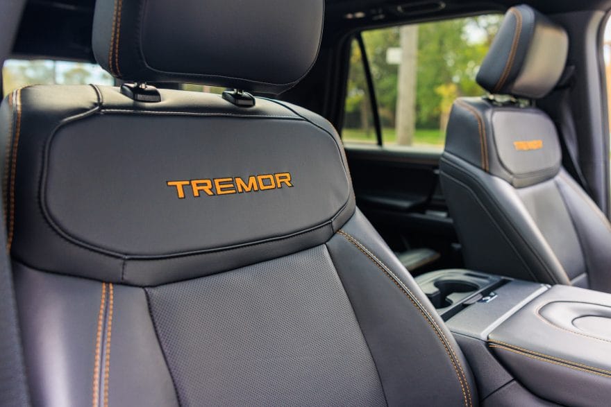 Seats inside the Ford Expedition Tremor