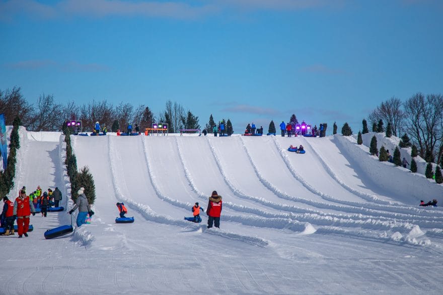 The snow tubing hill