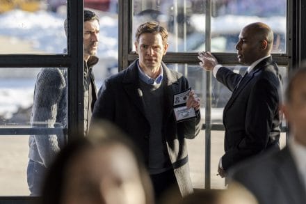 Tom Ellis as Officer Colin Glass and Nick Gehlfuss as Agent Bill Goodman