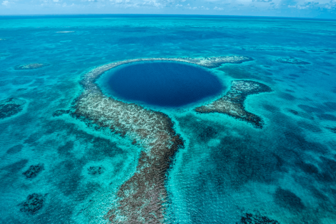 The Great Blue Hole in Belize