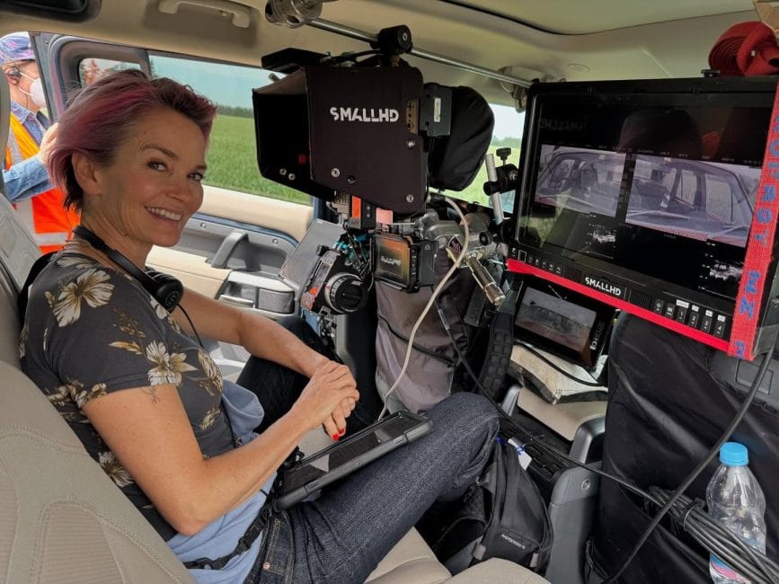 Writer-director Nat Boltt on set for Holy Days