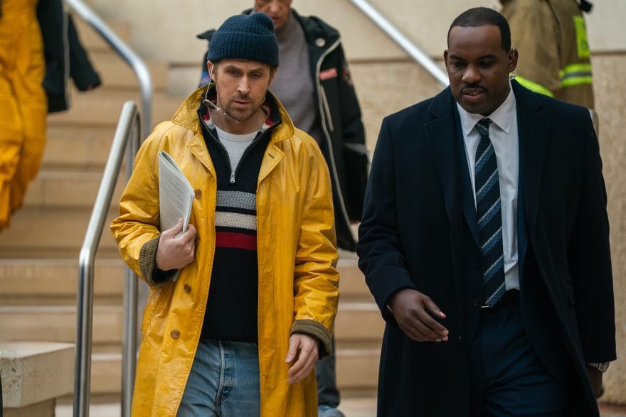 Ryan Gosling as Ryland Grace and Lionel Boyce as Carl