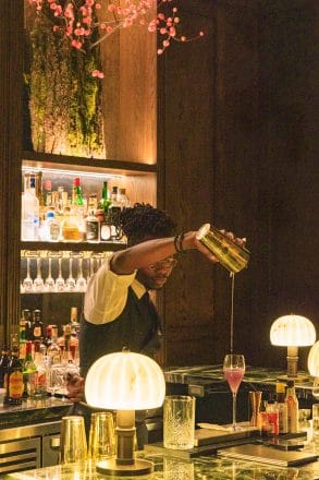 Making cocktails at Punch Restaurant